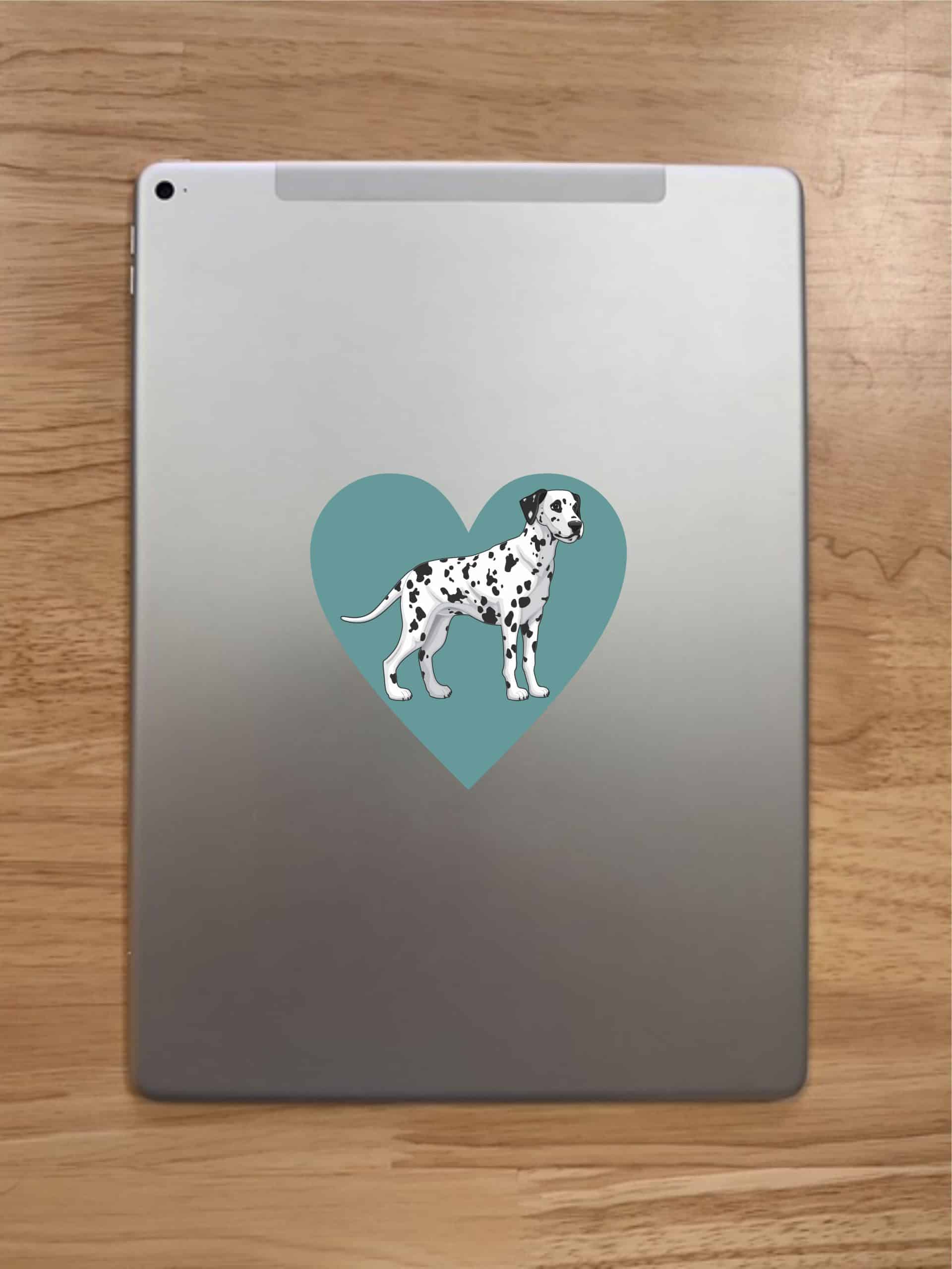 4in x 4in Dalmatian Heart Bumper Sticker Vinyl Cup Decal Vehicle Stickers - Image 7