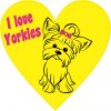 yorkie heart bumper sticker