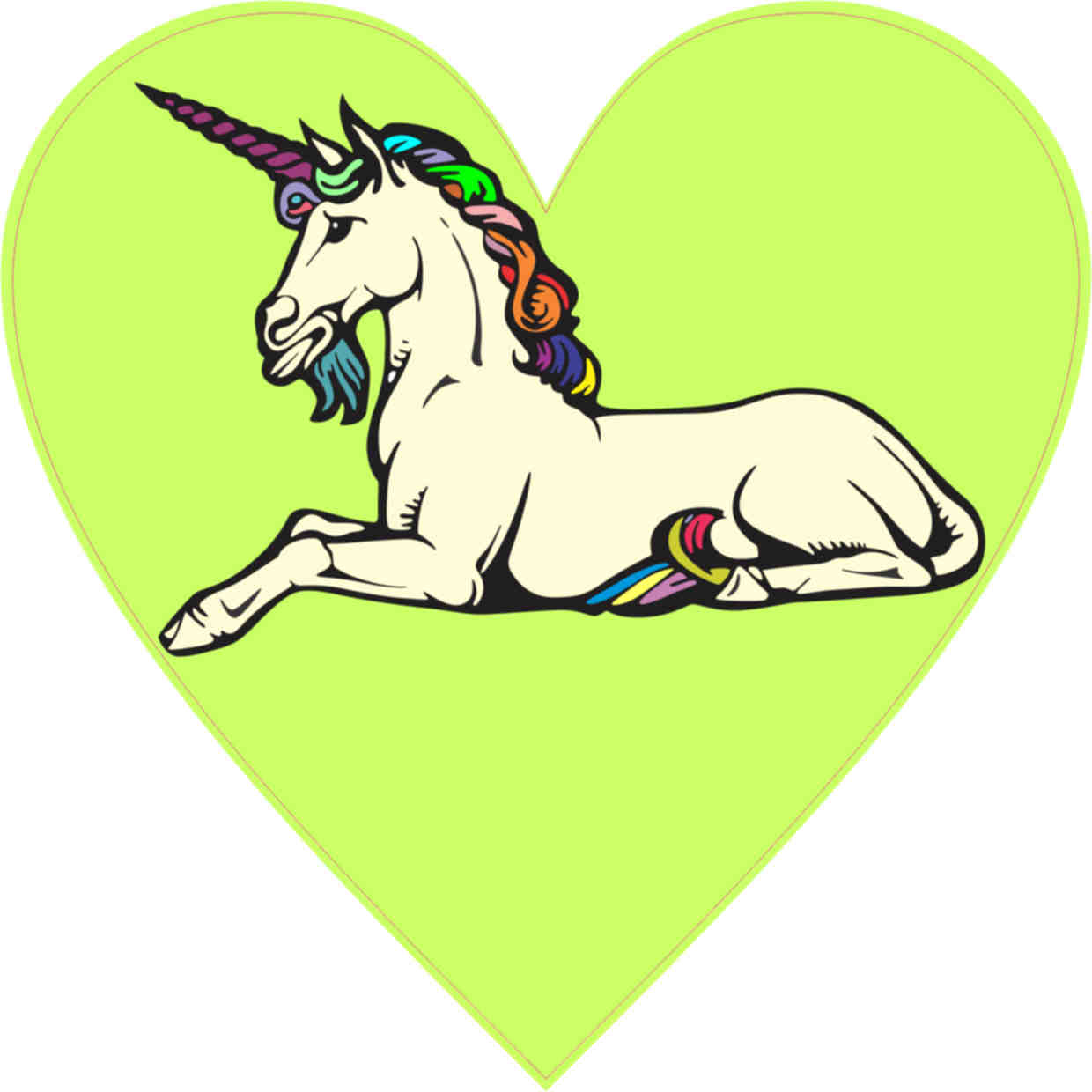 Unicorn Heart bumper sticker