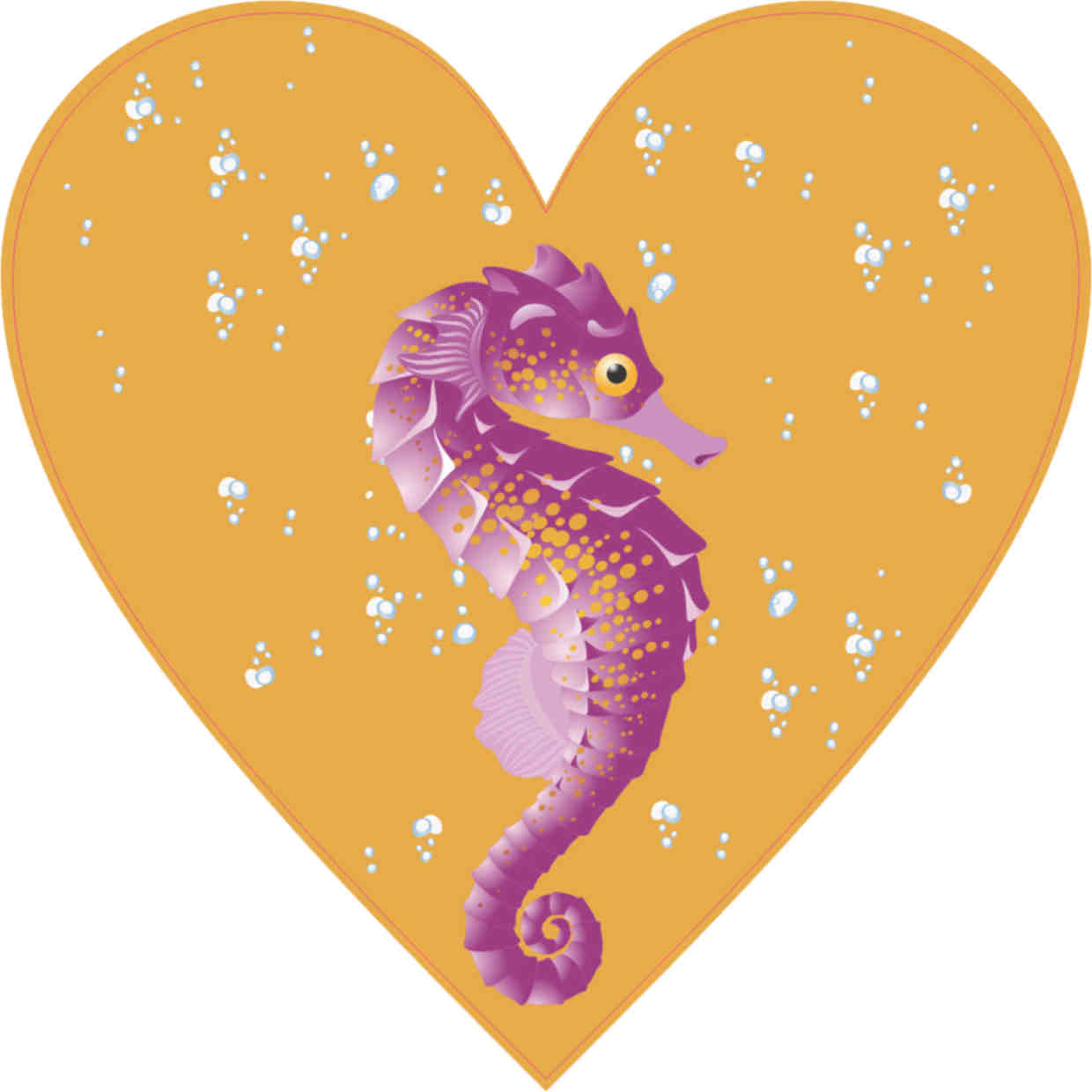Seahorse Heart bumper sticker