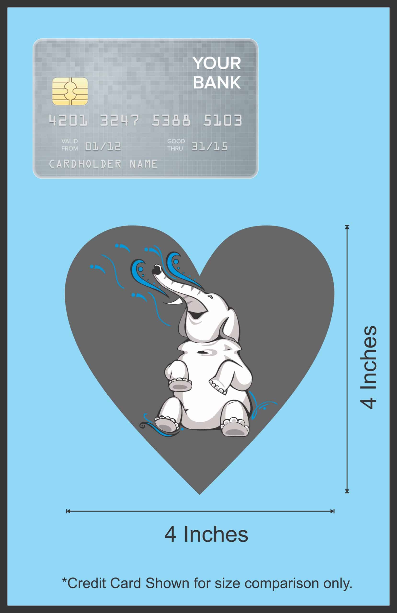 Elephant Heart Sticker
