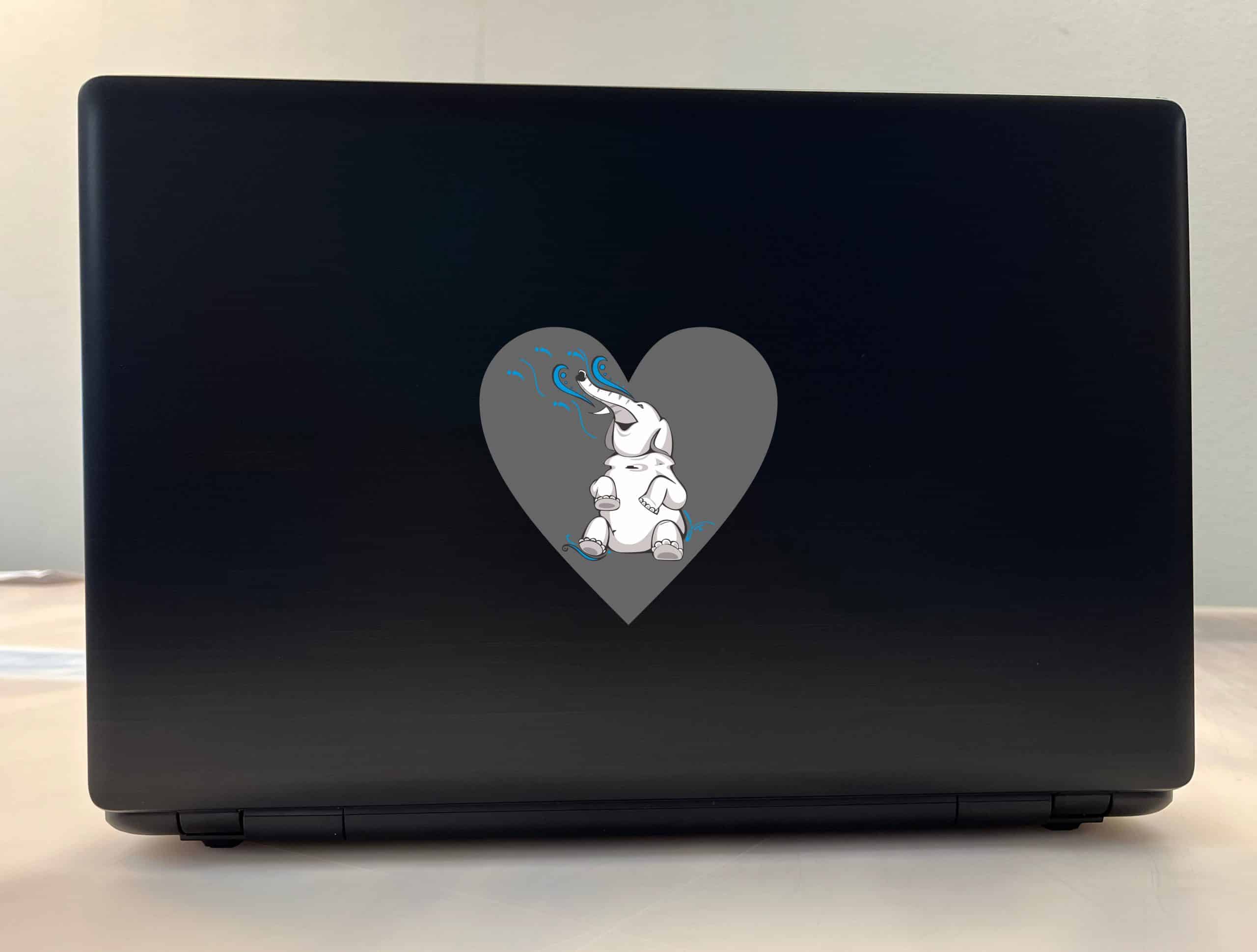 Elephant Heart Sticker
