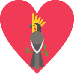Cockatiel Heart bumper sticker