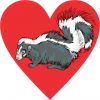 Skunk Heart bumper sticker
