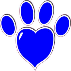 Gray Heart Paw Print Bumper Sticker