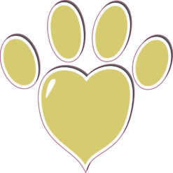 Banana Yellow Heart Paw Print Bumper Sticker