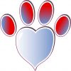 paw print bumper sticker