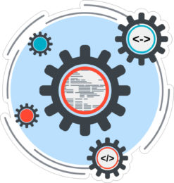 Gear and Code Sticker