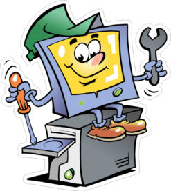Computer Repair Man Sticker