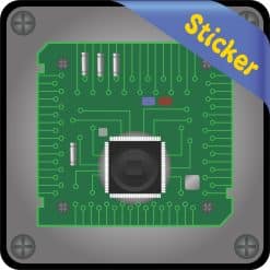 Alternative view of 3X3 CPU Motherboard Sticker Car Bumper Stickers Vinyl Tumbler Cup Decal