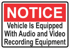 Notice Audio and Video Recording Sticker