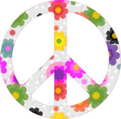 Floral Peace Sign sticker