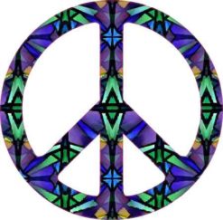 Kaleidoscope Peace Sign sticker