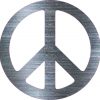 Simulated Metal Peace Sign sticker