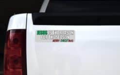 10in x 3in Gray Jesus Is the Reason Magnet Magnetic Christmas Bumper
