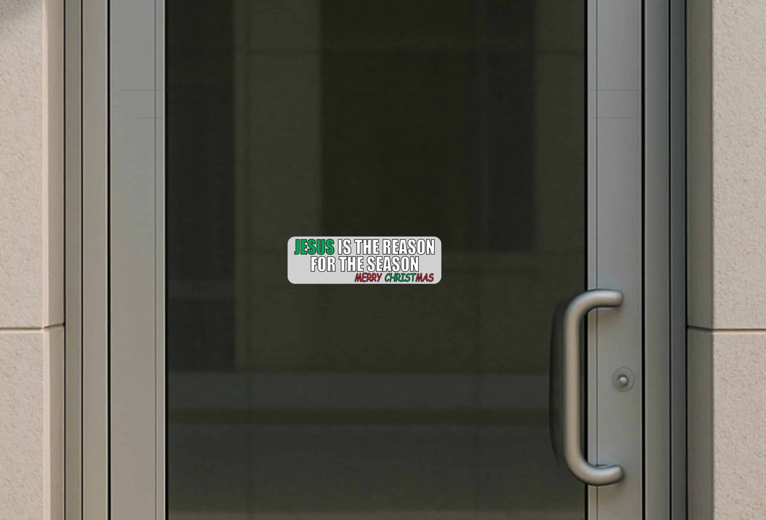 10in x 3in Gray Jesus Is the Reason Bumper Sticker Vinyl Christmas Decal