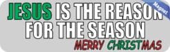10in x 3in Gray Jesus Is the Reason Magnet Magnetic Christmas Bumper