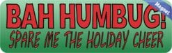 10in x 3in Bah Humbug Magnet Magnetic Christmas Bumper Magnets Holiday Sign