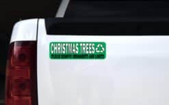 10in x 3in Christmas Trees Recycle Magnet Magnetic Recycling Signs
