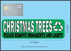 10in x 3in Christmas Trees Recycle Magnet Magnetic Recycling Signs