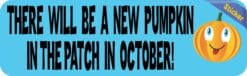 10in x 3in Blue New Pumpkin the Patch Baby Bumper Sticker Vinyl Decal