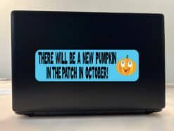 10in x 3in Blue New Pumpkin the Patch Baby Bumper Sticker Vinyl Decal