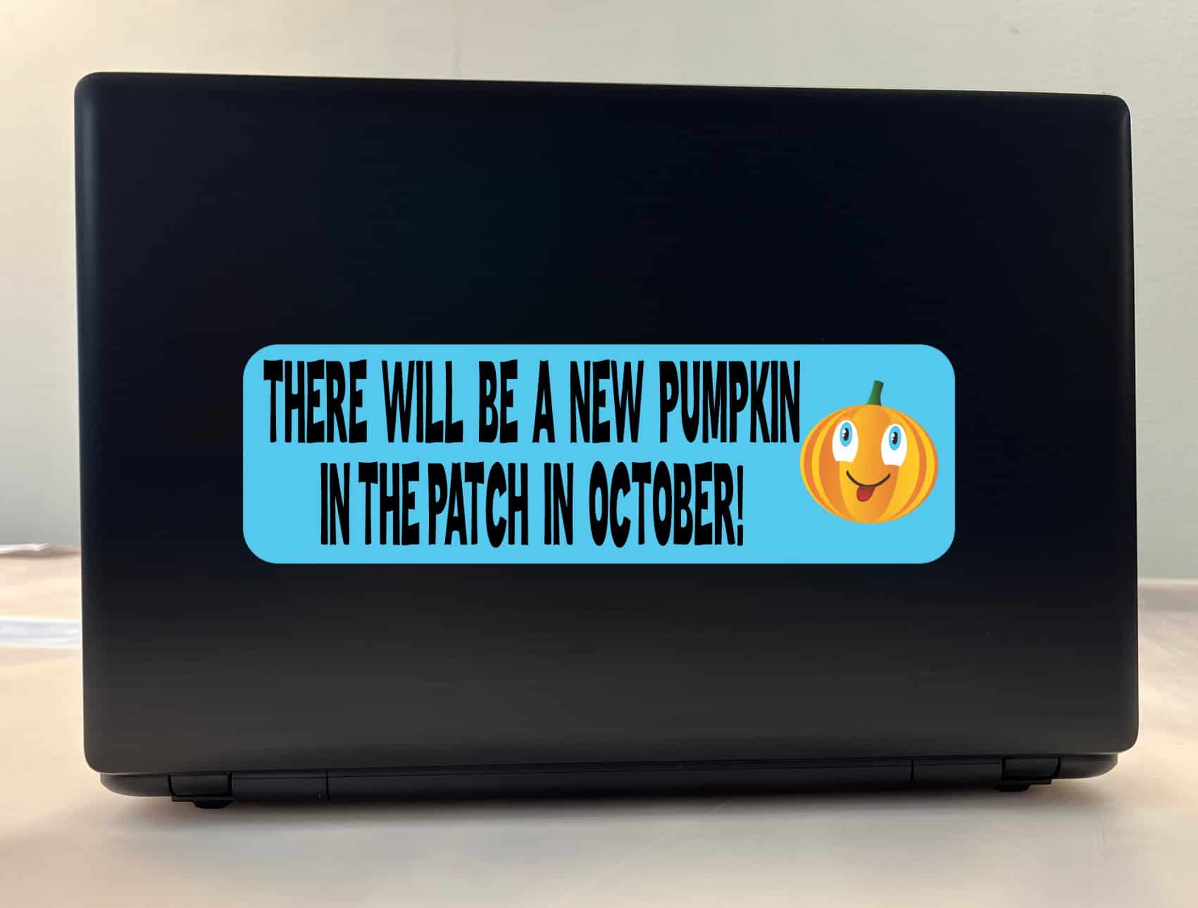 10in x 3in Blue New Pumpkin the Patch Baby Bumper Sticker Vinyl Decal
