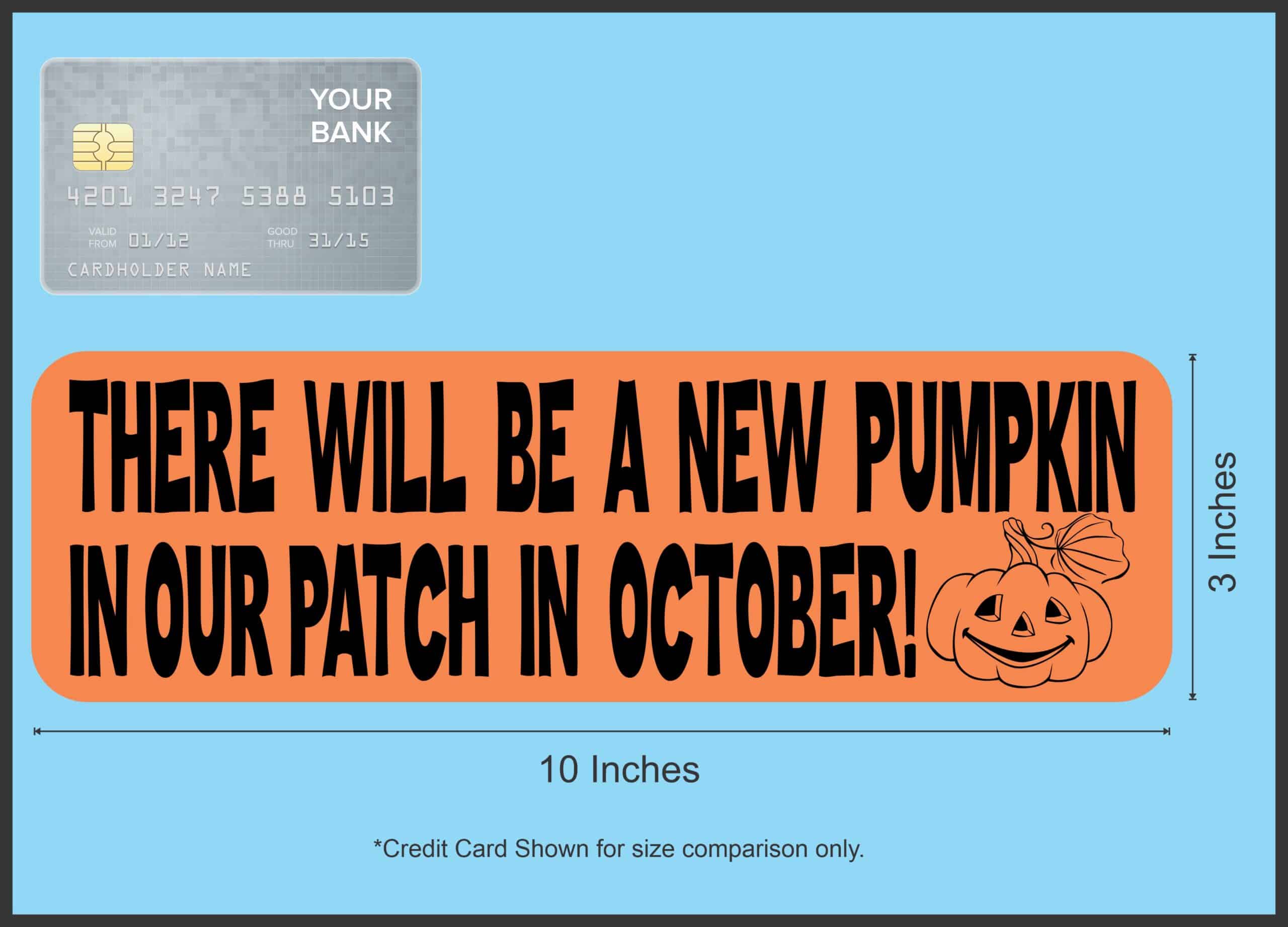 10in x 3in New Pumpkin Our Patch Baby Magnet Magnetic Bumper Magnets