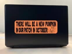 10in x 3in New Pumpkin Our Patch Baby Bumper Sticker Vinyl Stickers