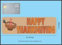 10in x 3in Happy Thanksgiving Bumper Sticker Vinyl Holiday Decal Stickers