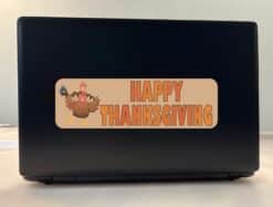10in x 3in Happy Thanksgiving Bumper Sticker Vinyl Holiday Decal Stickers