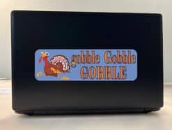 10in x 3in Gobble Gobble Thanksgiving Bumper Sticker Vinyl Holiday Stickers