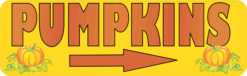 Right Arrow Pumpkins Sticker