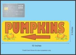 10in x 3in Left Arrow Pumpkins Sticker Vinyl Autumn Holiday Decal Stickers