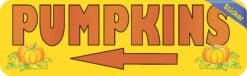 10in x 3in Left Arrow Pumpkins Sticker Vinyl Autumn Holiday Decal Stickers