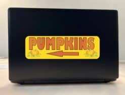 10in x 3in Left Arrow Pumpkins Sticker Vinyl Autumn Holiday Decal Stickers