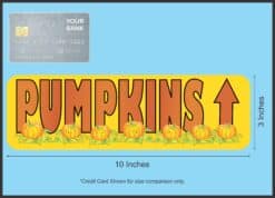 10in x 3in Pumpkins Ahead Thanksgiving Magnet Magnetic Holiday Bumper Magnets