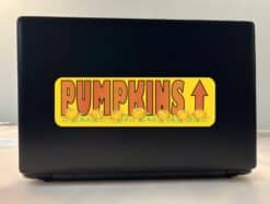 10in x 3in Pumpkins Ahead Thanksgiving Sticker Vinyl Holiday Decal Stickers