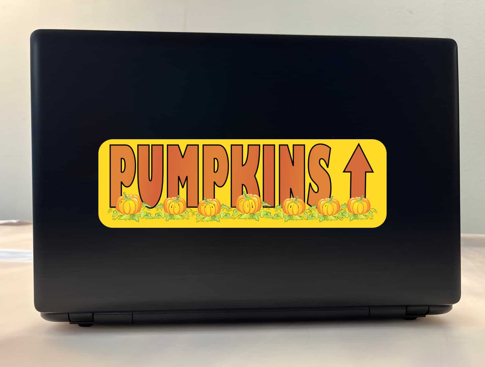 10in x 3in Pumpkins Ahead Thanksgiving Sticker Vinyl Holiday Decal Stickers