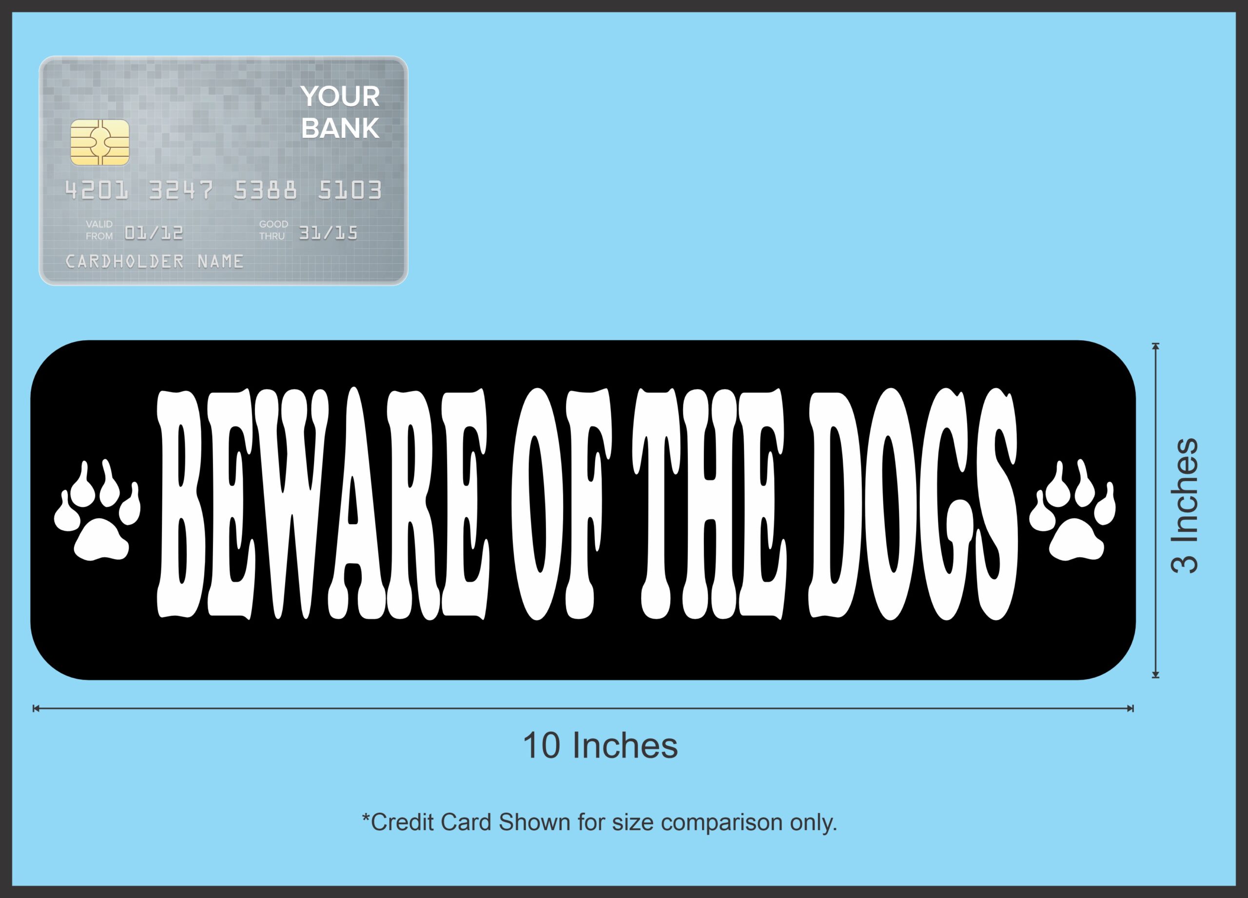 10in x 3in Beware Of The Dogs Magnet Magnetic Caution Sign Magnets