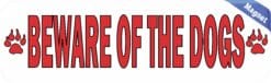10in x 3in Red Beware Of The Dogs Magnet Magnetic Caution Sign Dog