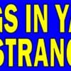 10in x 3in Dogs Bite Sticker Vinyl Animal Caution Stickers Decal Signs