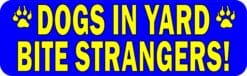 10in x 3in Dogs Bite Sticker Vinyl Animal Caution Stickers Decal Signs