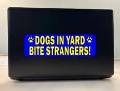 10in x 3in Dogs Bite Sticker Vinyl Animal Caution Stickers Decal Signs