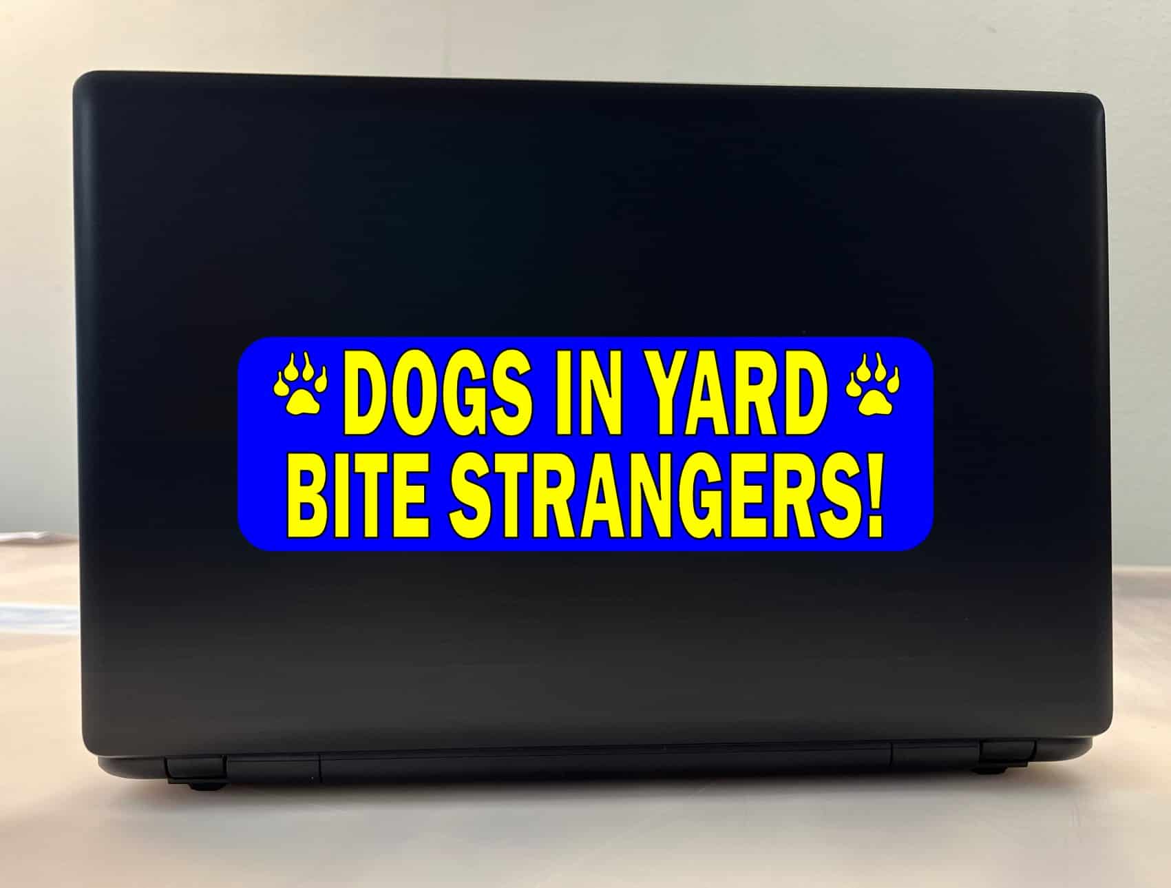 10in x 3in Dogs Bite Sticker Vinyl Animal Caution Stickers Decal Signs