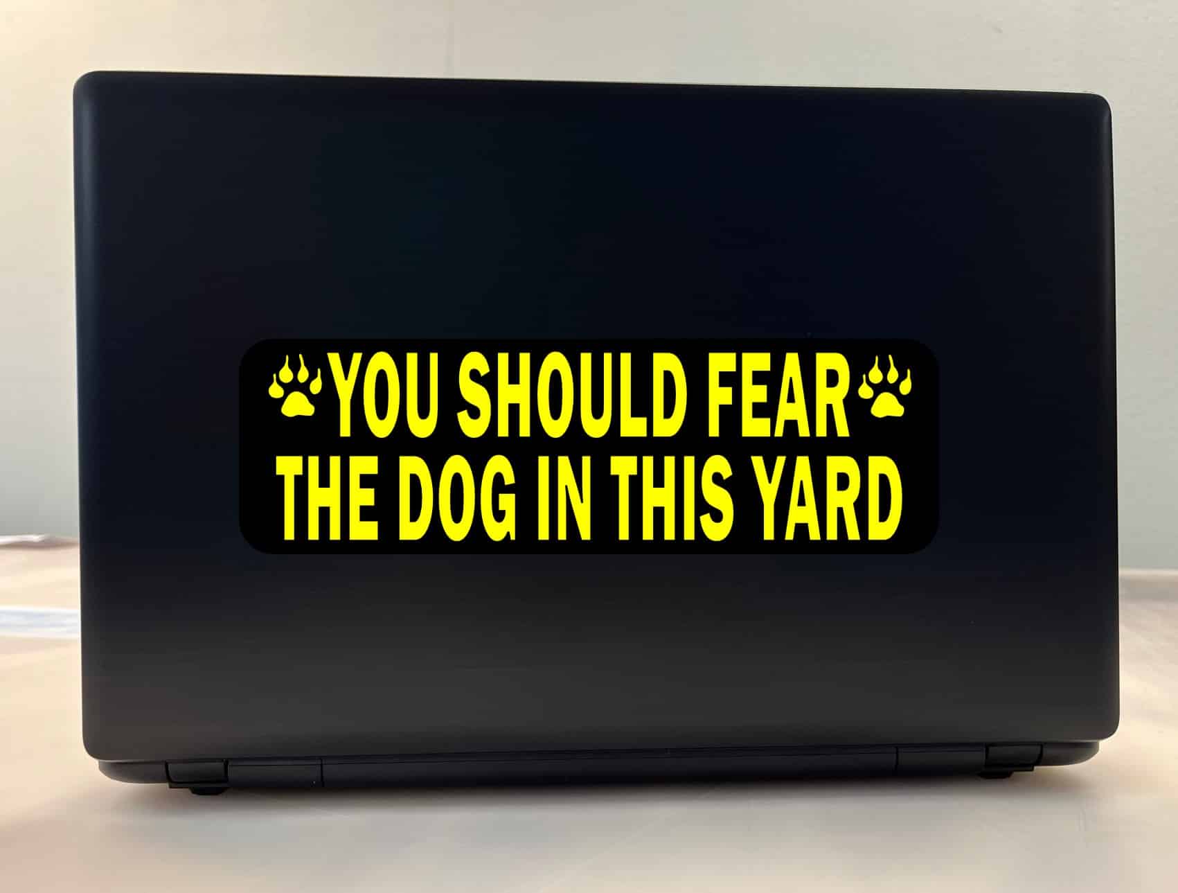 10in x 3in Fear The Dog Sticker Vinyl Animal Caution Stickers Decal Signs