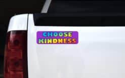 10in x 3in Purple Choose Kindness Bumper Sticker Vinyl Stickers Car Decal