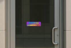 10in x 3in Purple Choose Kindness Bumper Sticker Vinyl Stickers Car Decal