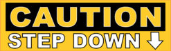 caution step down