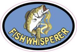 Oval Fish Whisperer Sticker